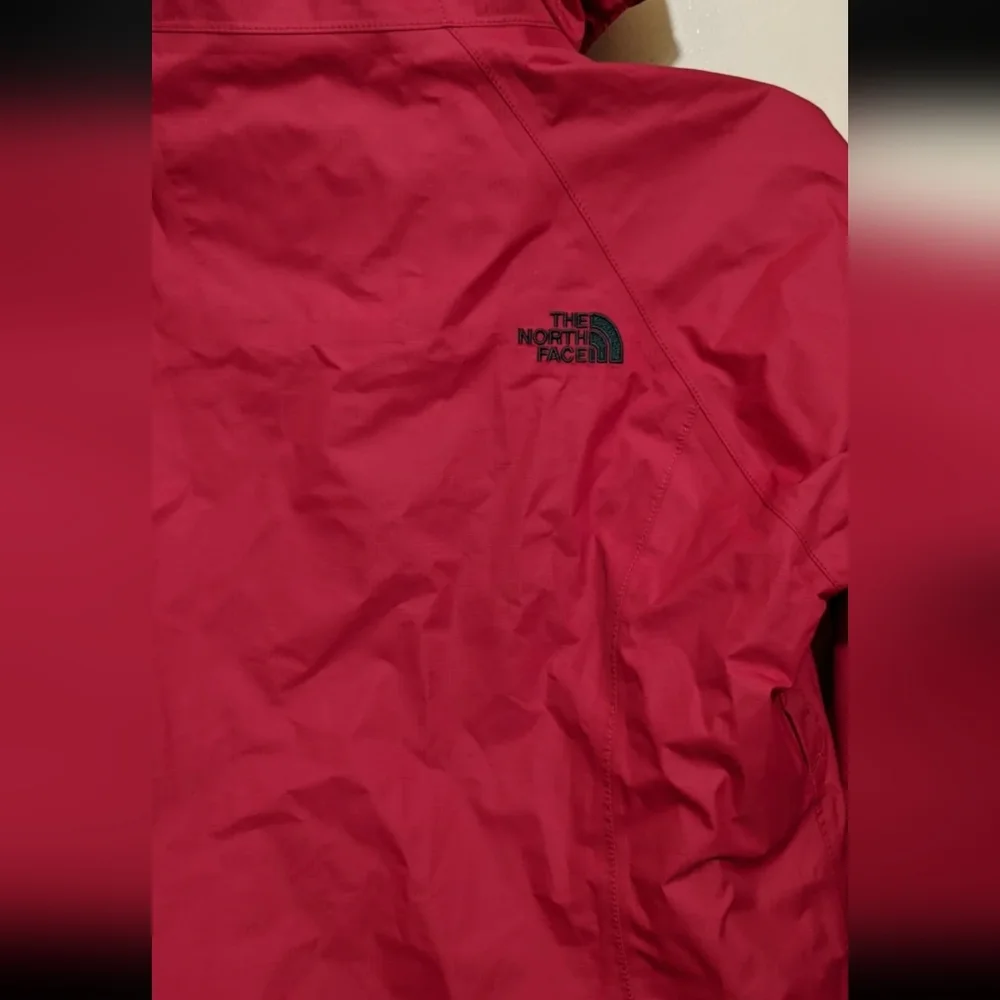Tnf windbreaker jacket pink hooded logo the north face nylon
